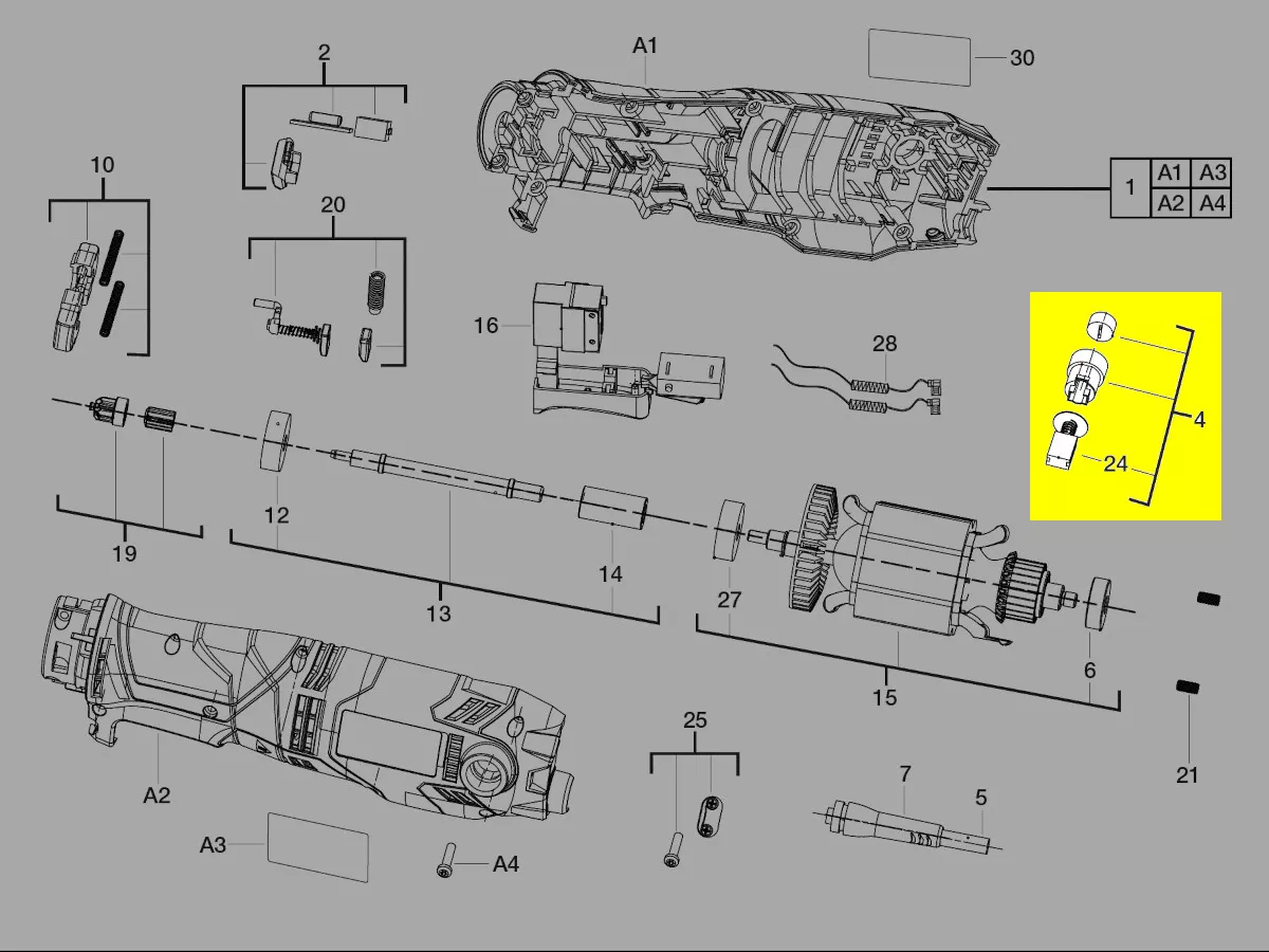 porte-balais charbon réf. 4931435617 AEG